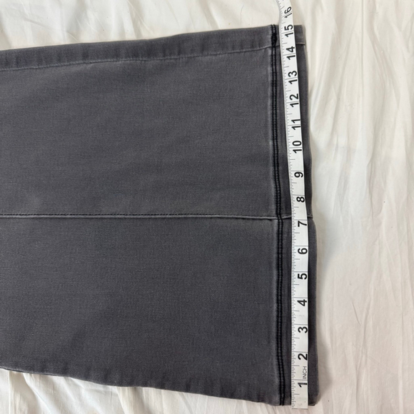 DO by Dee Ocleppo Anna High Rise Wide Leg Pants Gray Pull On Pin Tuck Women’s M - Picture 3 of 16